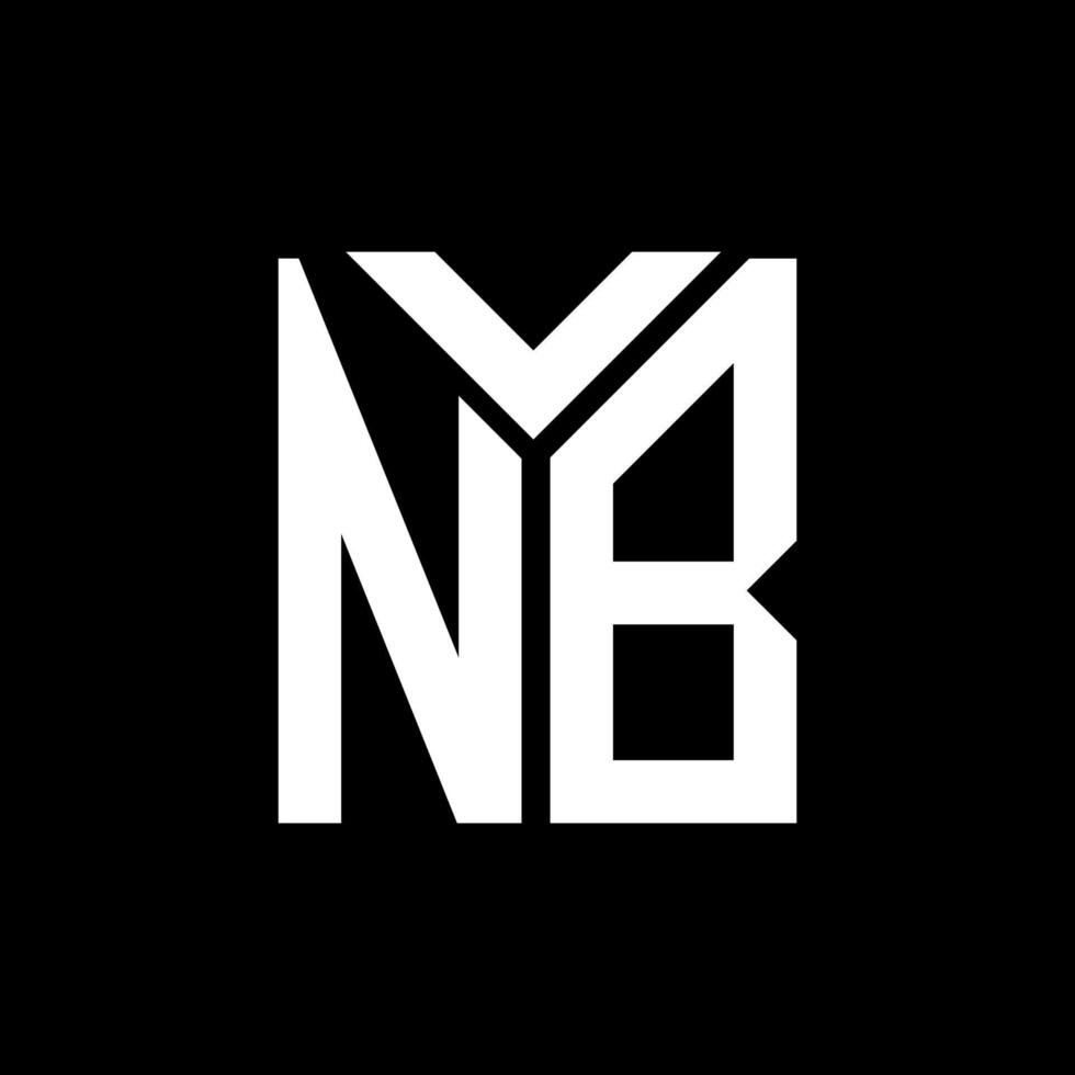 diseño de logotipo de letra nb sobre fondo negro. concepto de logotipo de letra de iniciales creativas nb. diseño de letras nb. vector