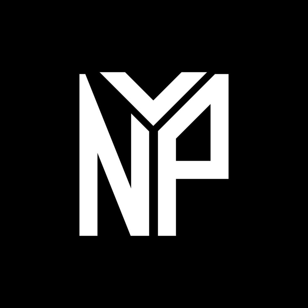 NP letter logo design on black background. NP creative initials letter logo concept. NP letter design. vector