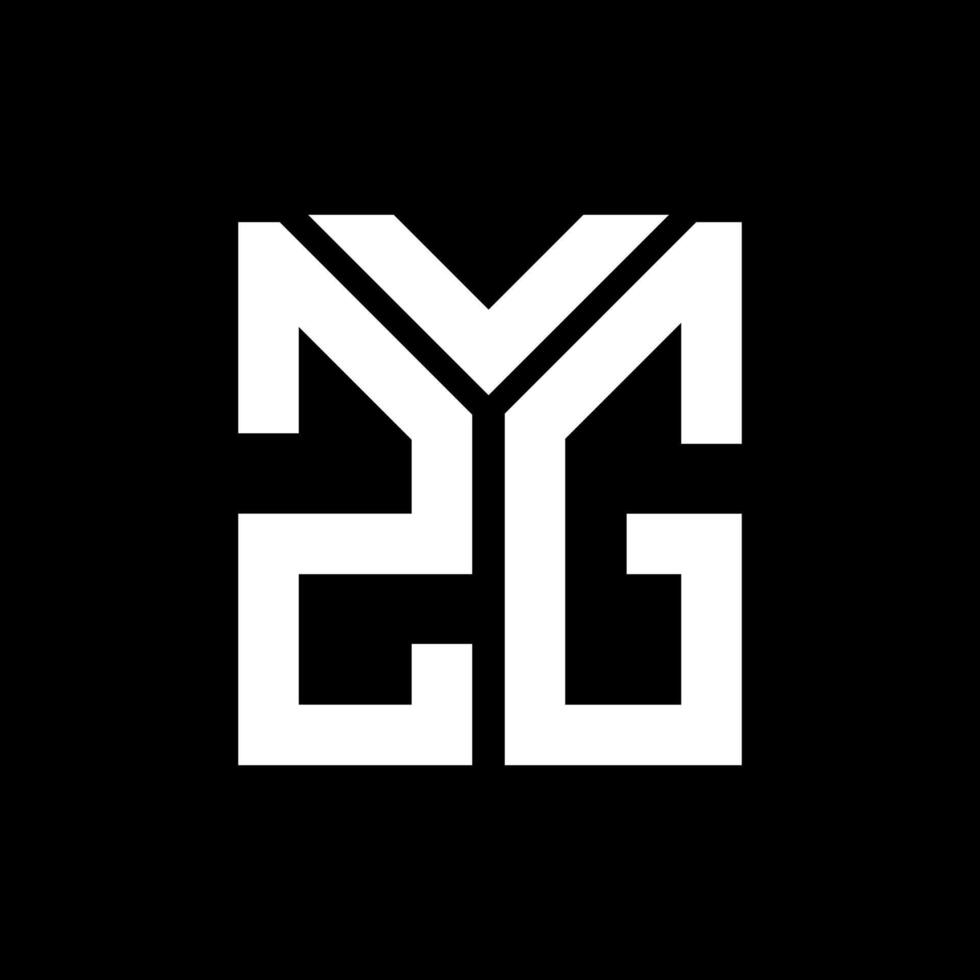 ZG letter logo design on black background. ZG creative initials letter logo concept. ZG letter design. vector