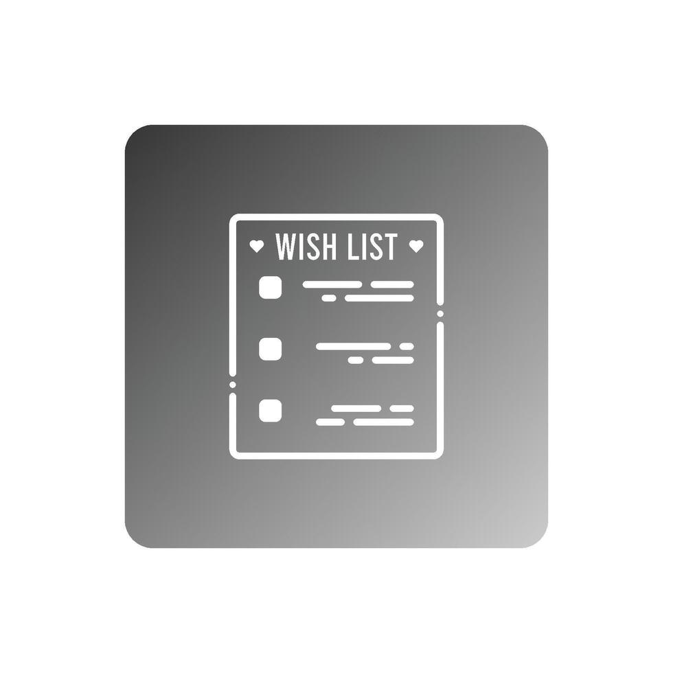 wishlist icon vector