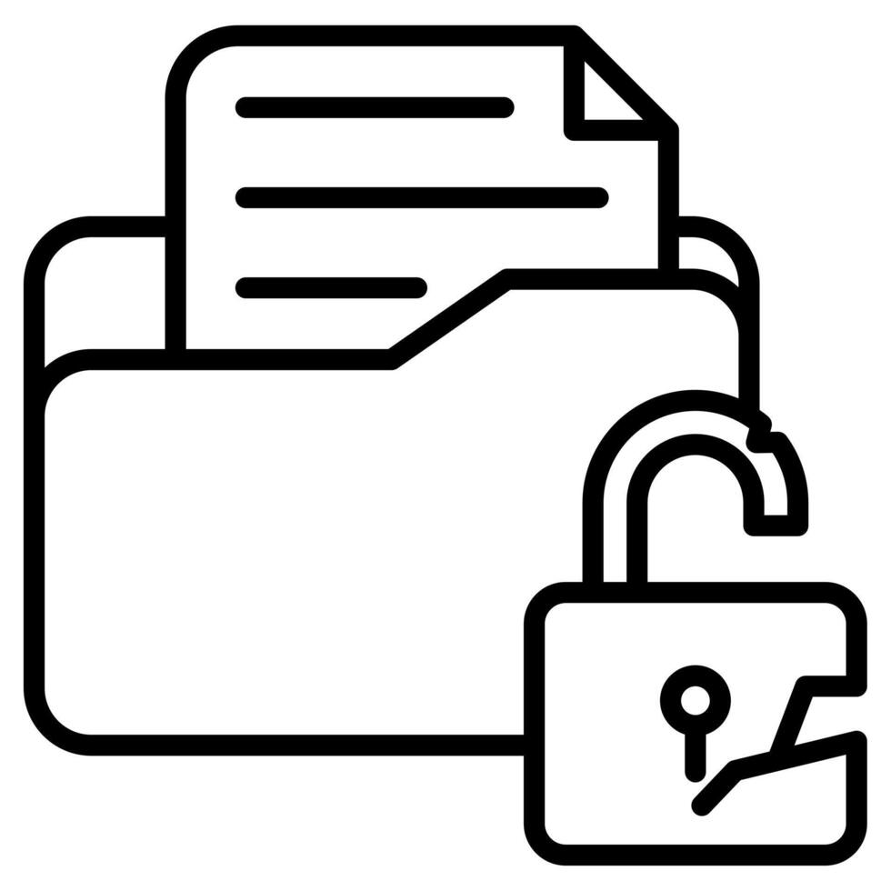 Data Breach icon vector illustration