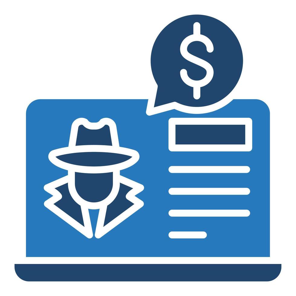Online Fraud icon vector illustration