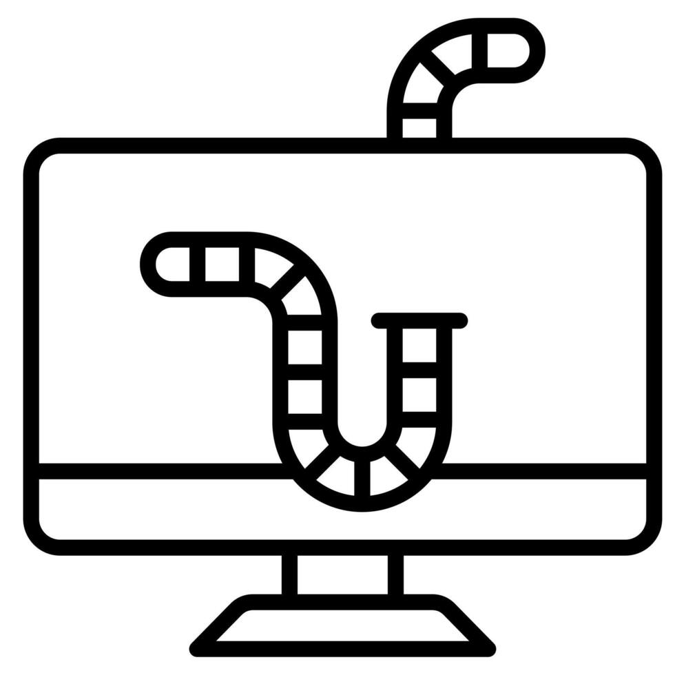 Worm Attack icon vector illustration