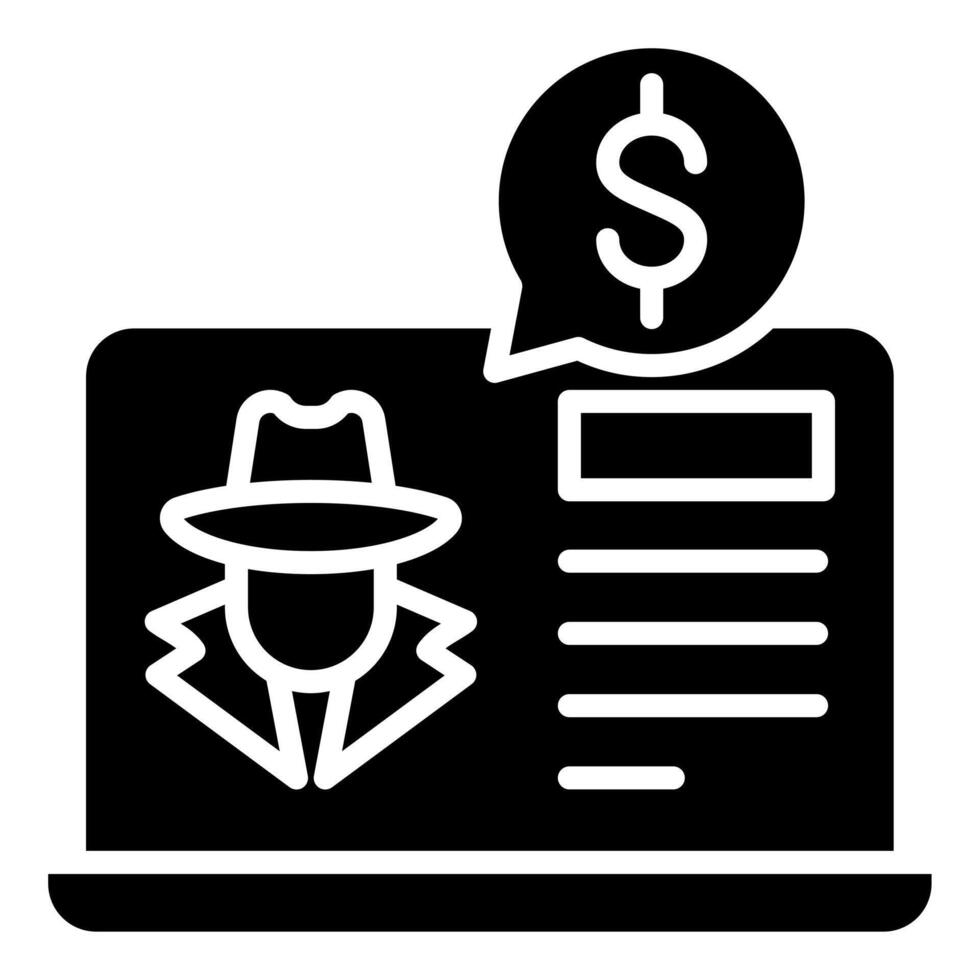 Online Fraud icon vector illustration