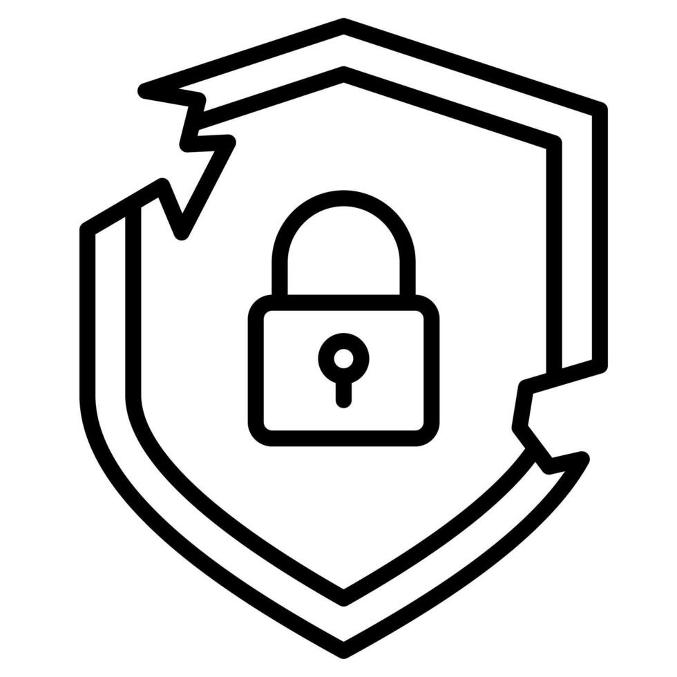 Security Breach icon vector illustration