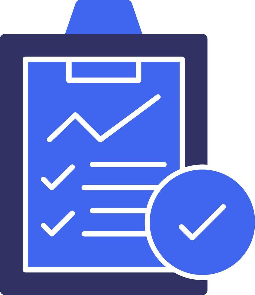 Audit Solid Two Color Icon vector