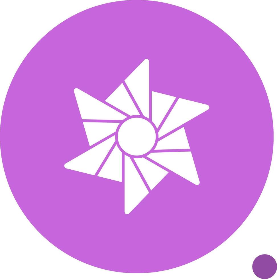 Pinwheel Glyph Shadow Icon vector