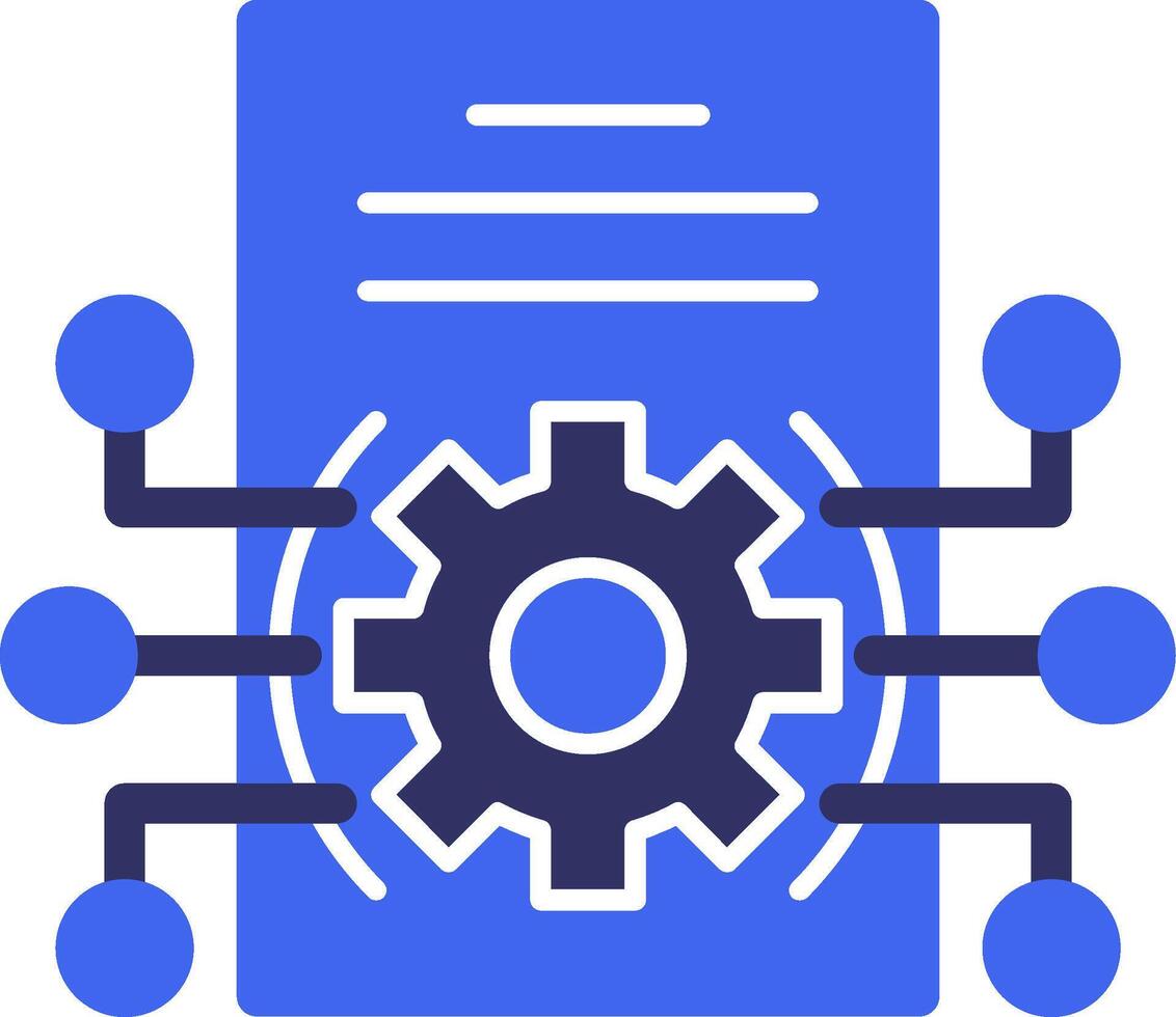 Integration Solid Two Color Icon vector
