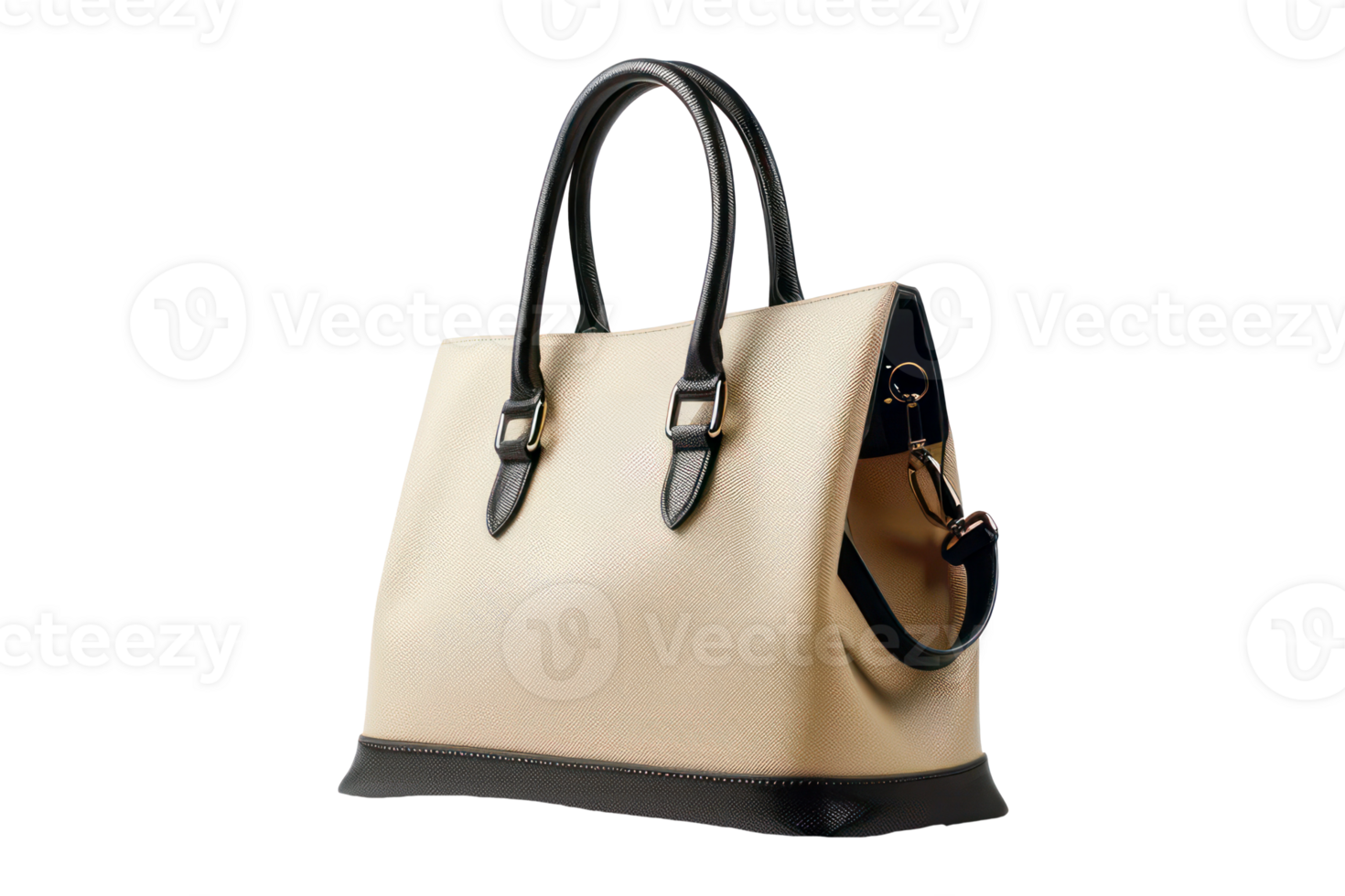 AI generated Elegant white handbag png