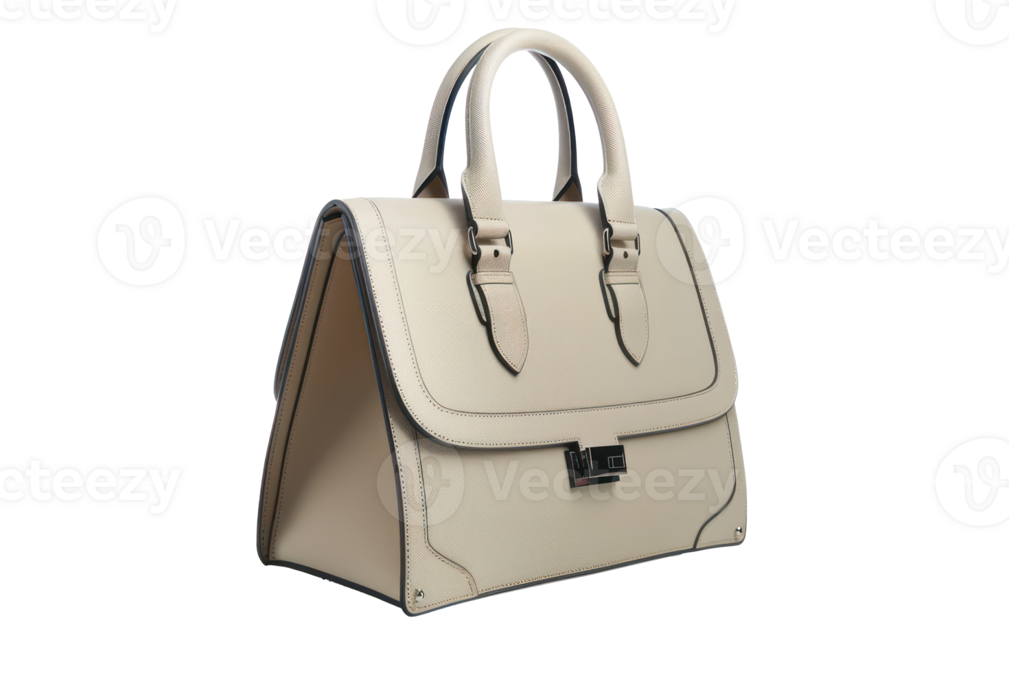 AI generated Elegant white handbag png