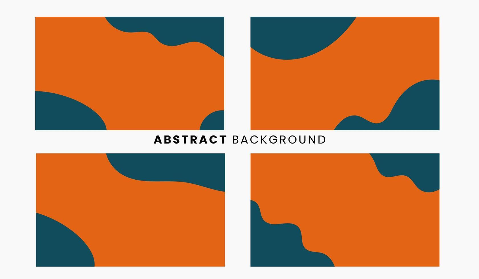 abstract background with orange and blue waves vector