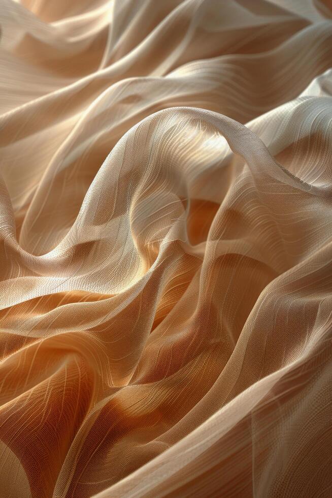 AI generated Close Up View of White Fabric photo
