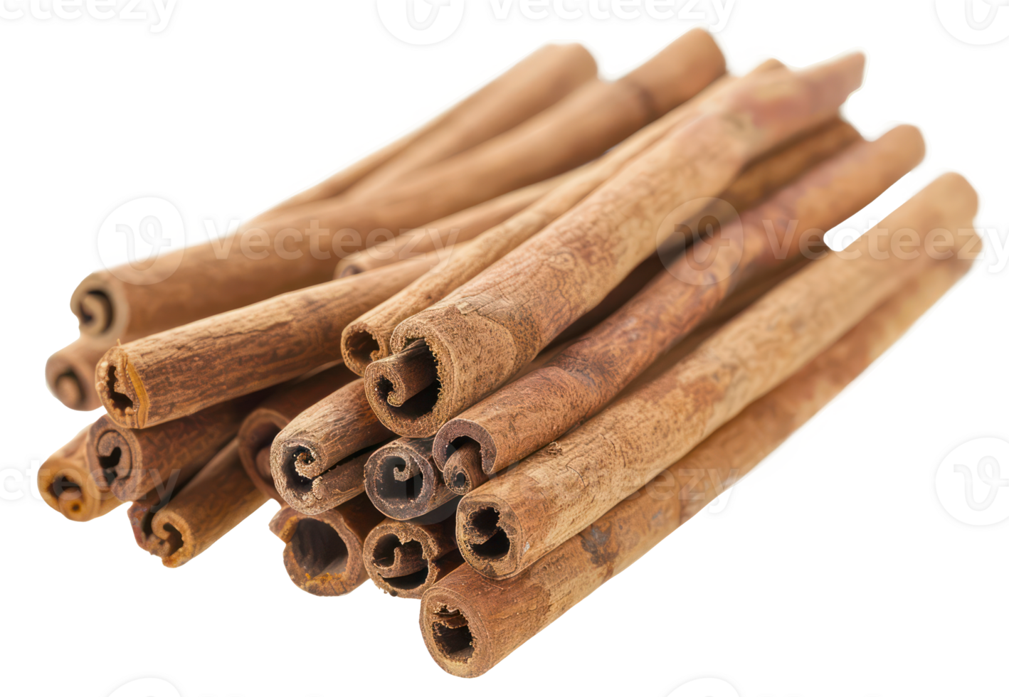 AI generated Whole cinnamon sticks on transparent background - stock png. png