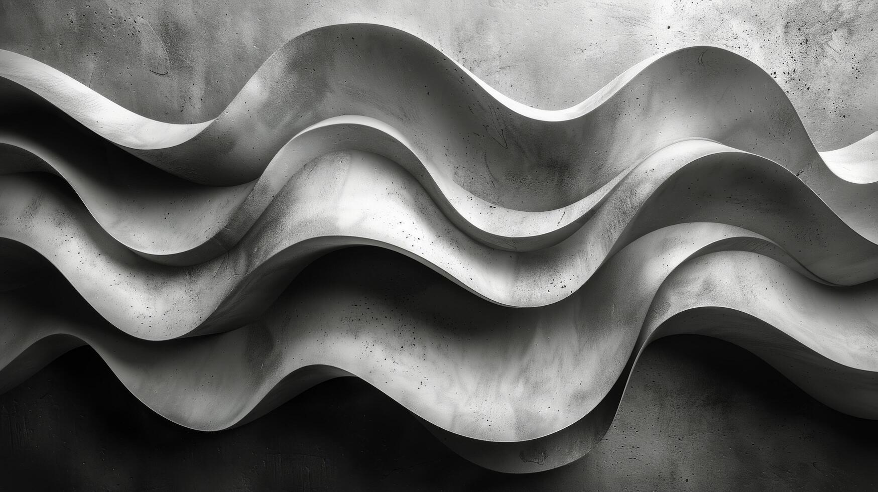 AI generated Wave of White Paint on Wall photo