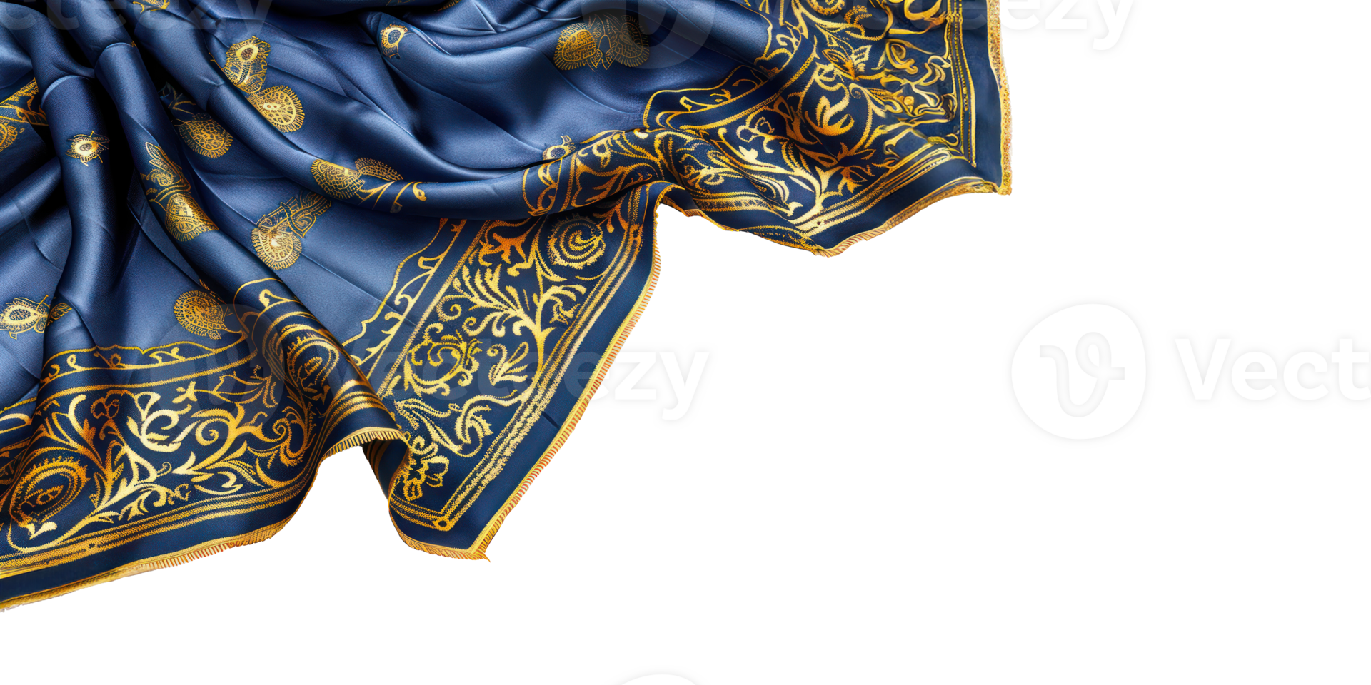 AI generated Ornate silk scarf with elegant patterns png