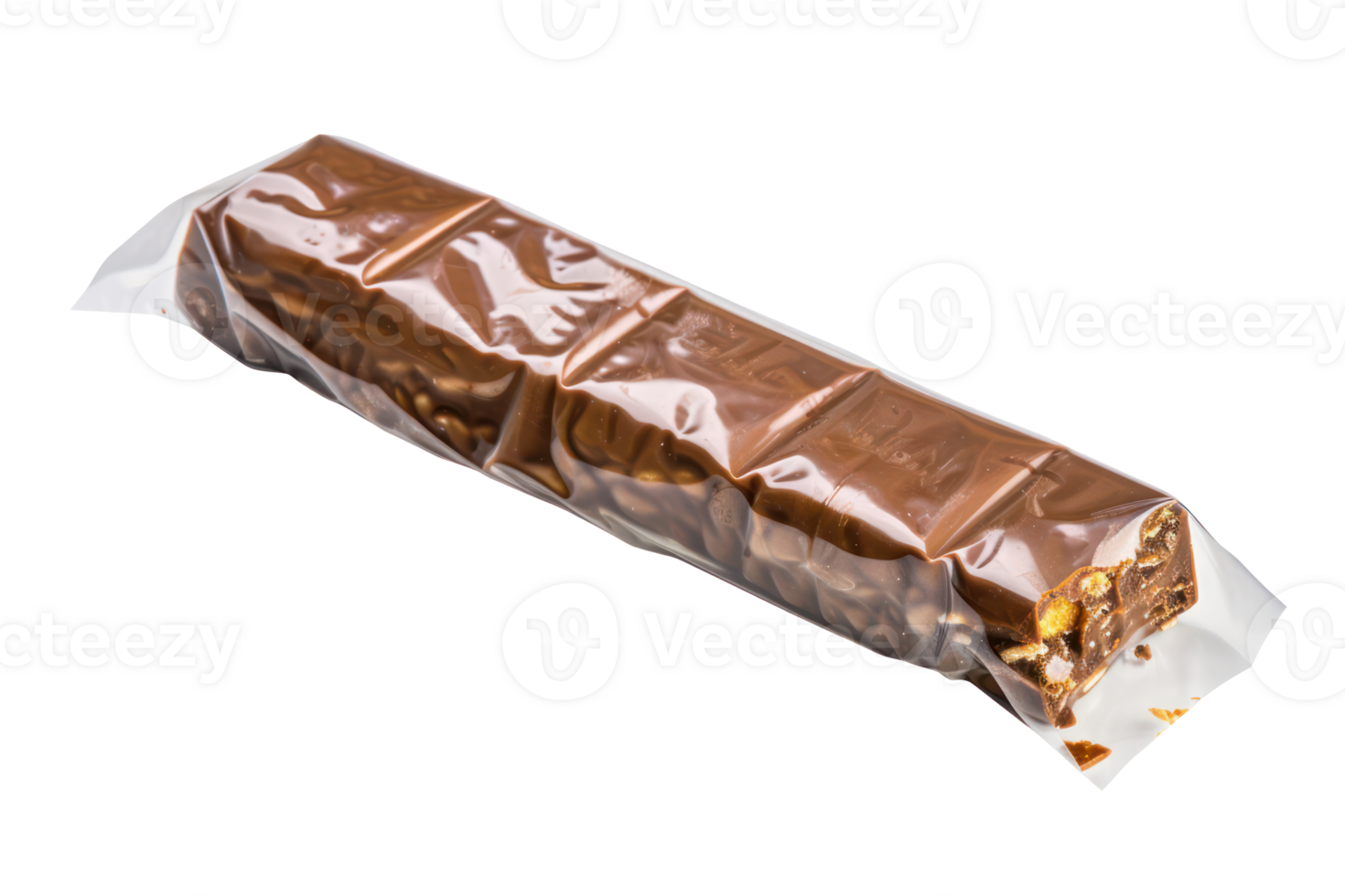 AI generated Wrapped chocolate bar with nuts png