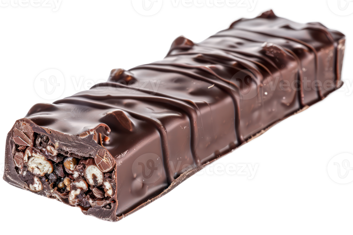 AI generated Chocolate roll with nuts and caramel png