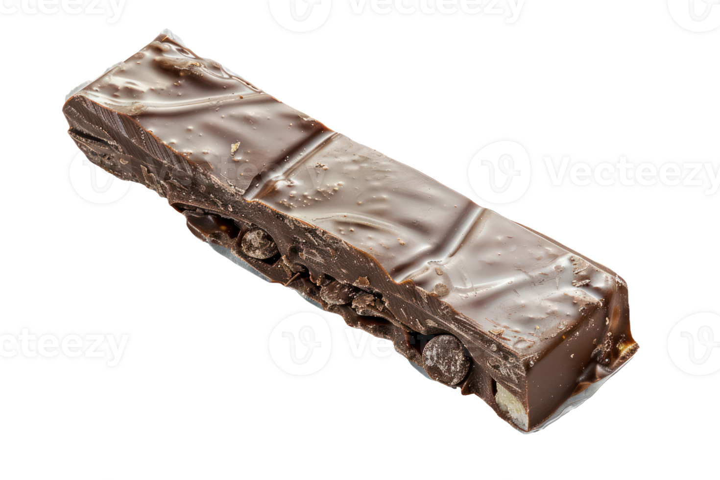AI generated Chocolate roll with nuts and caramel png