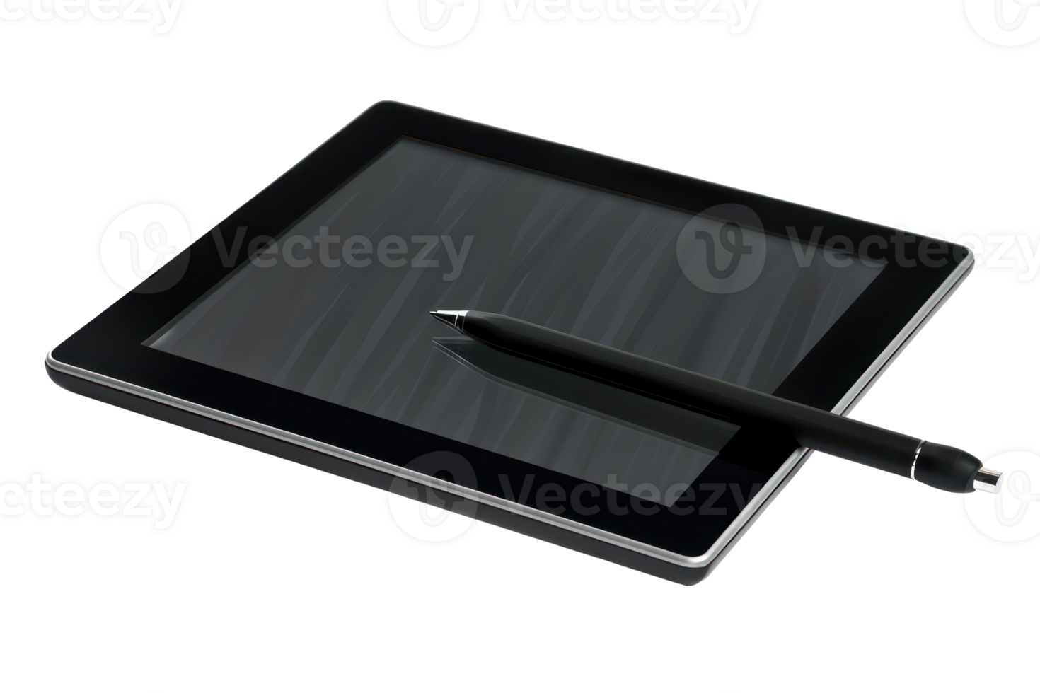 AI generated Graphics tablet with stylus for digital design png