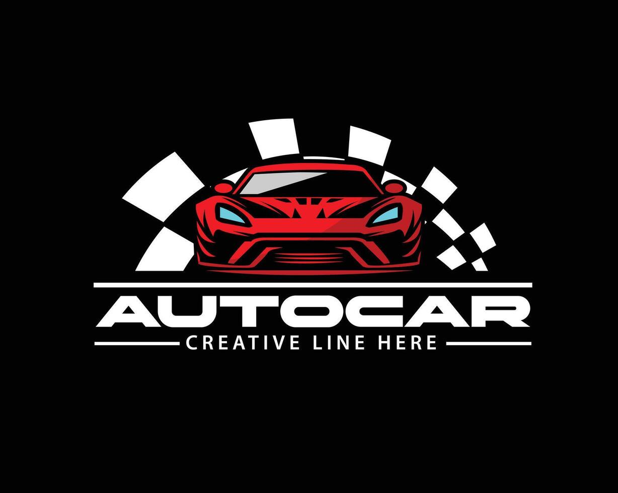 auto car and flag, an illustration of sport vector