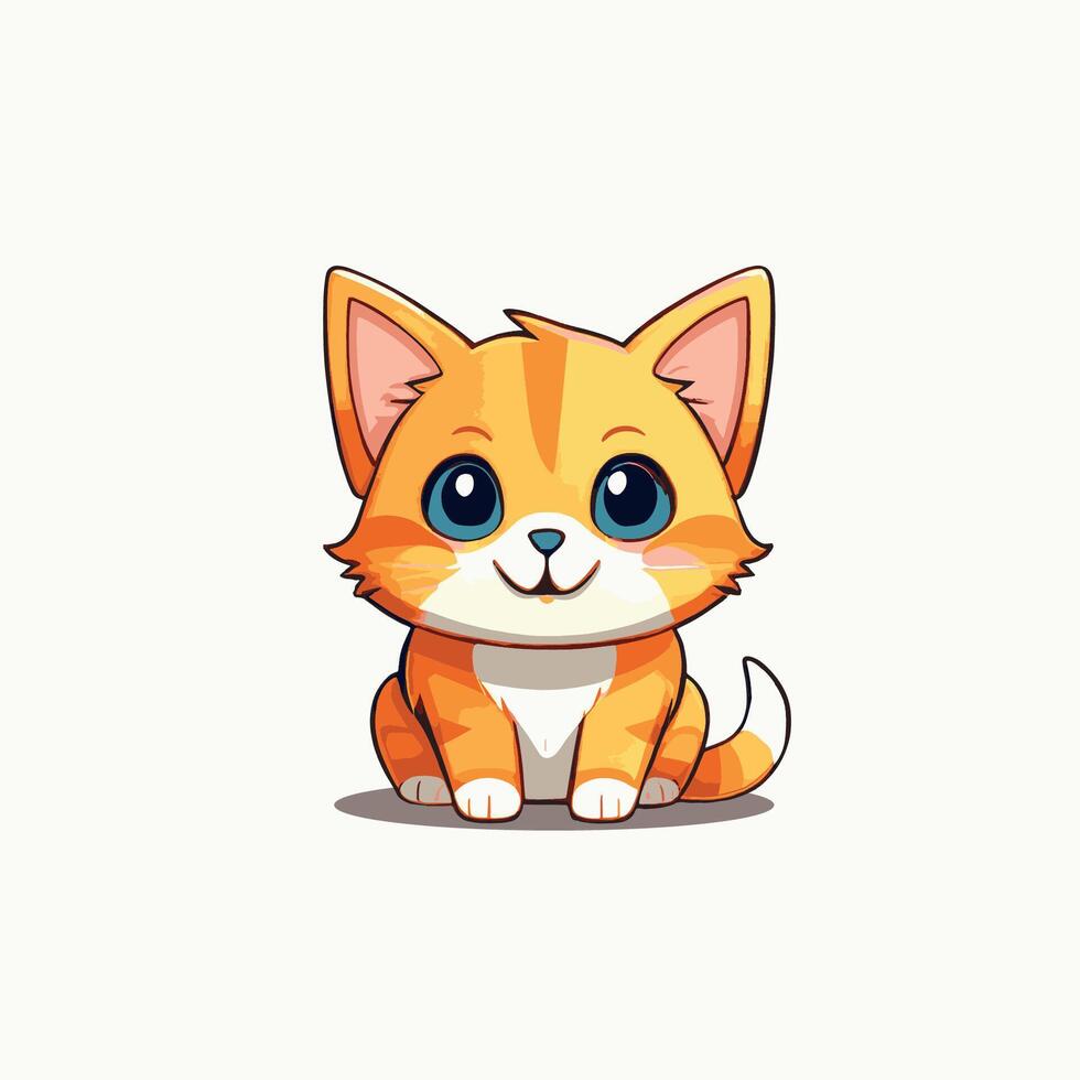 el gato sonrisa contento vector