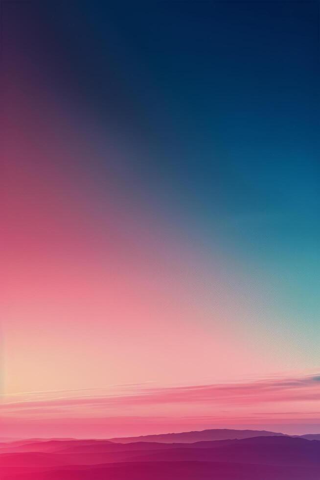 AI generated Colorful Sky With Clouds and Plane Flying photo