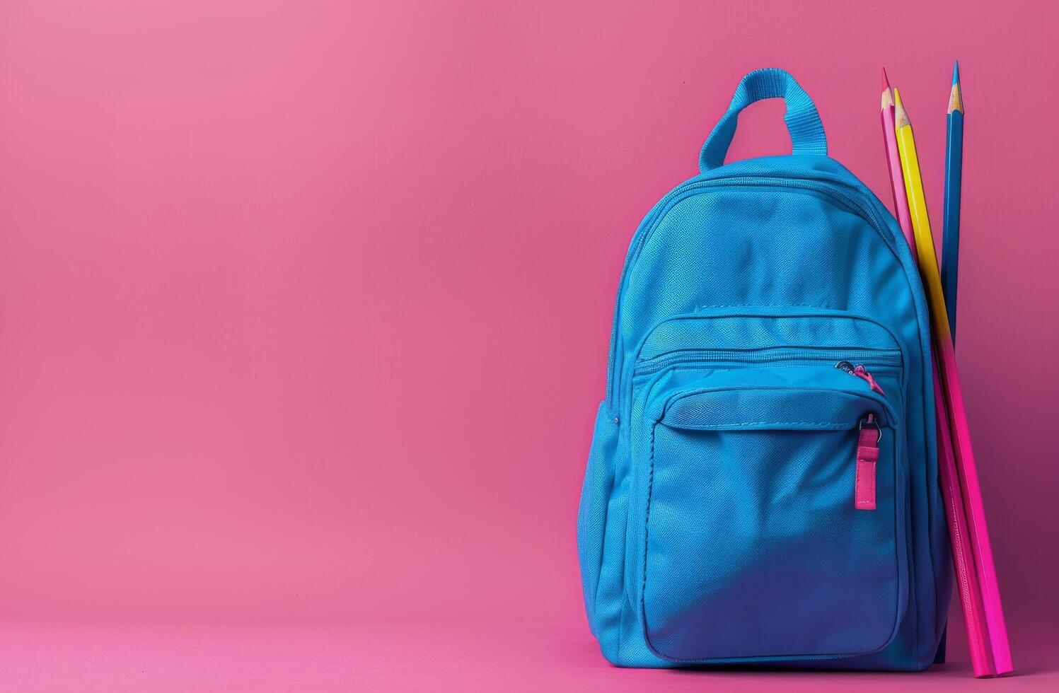 AI generated Backpack Overflowing With Pencils photo