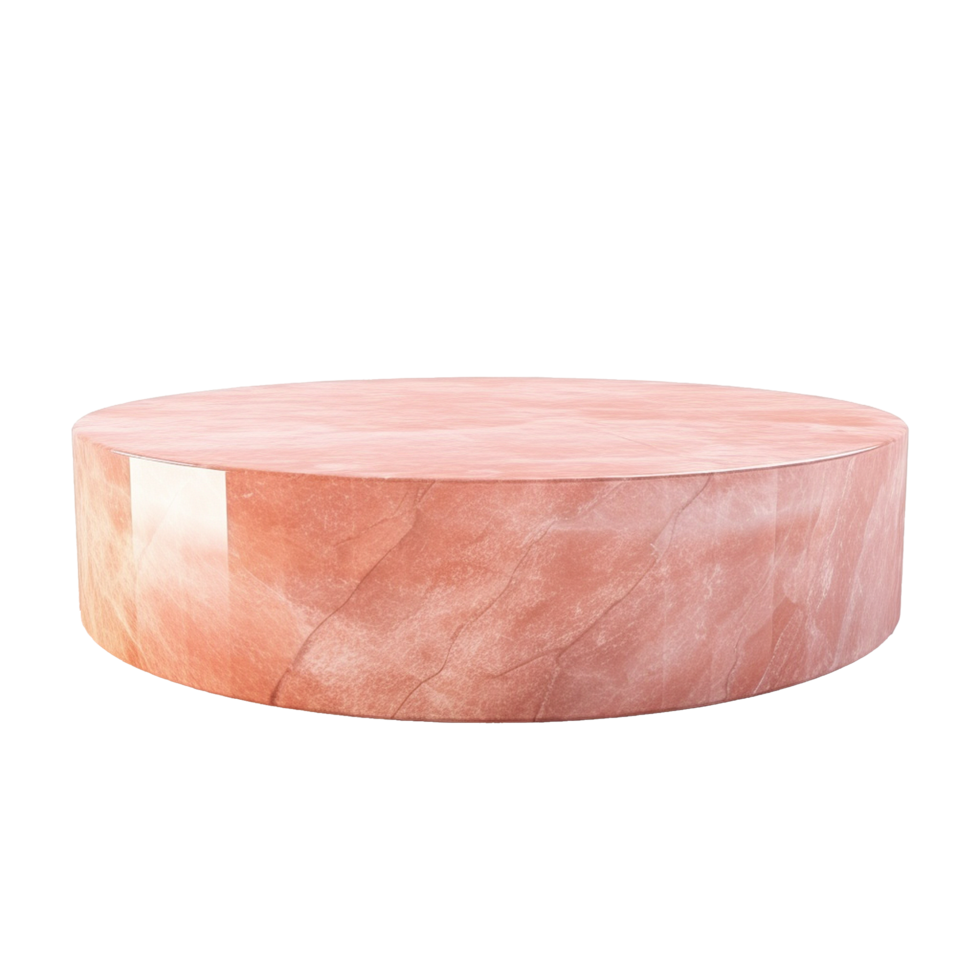 AI generated Empty Pink golden stone product isolated on transparent background png