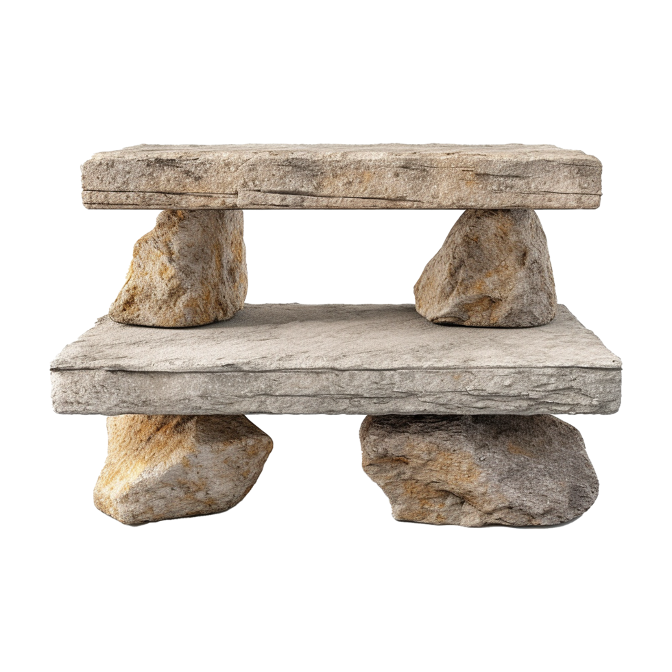 AI generated Empty  stone product isolated on transparent background png
