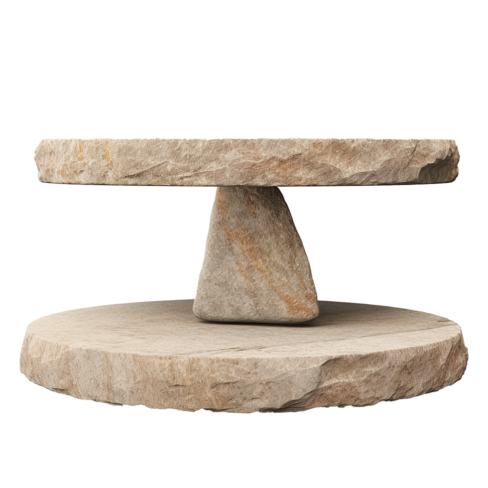 AI generated Empty  stone product isolated on transparent background png