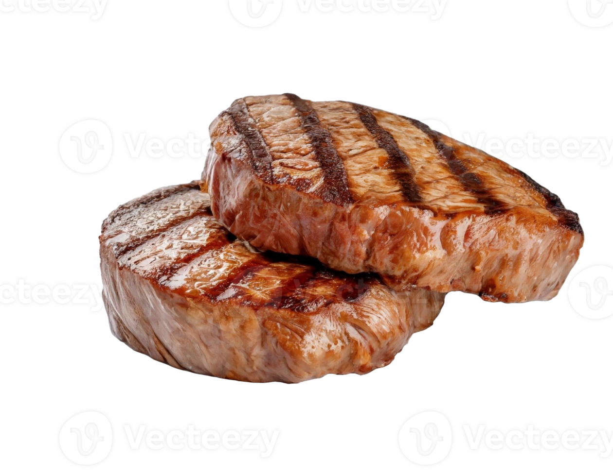 AI generated Delectable grilled steak, perfectly charred, on transaparent background png