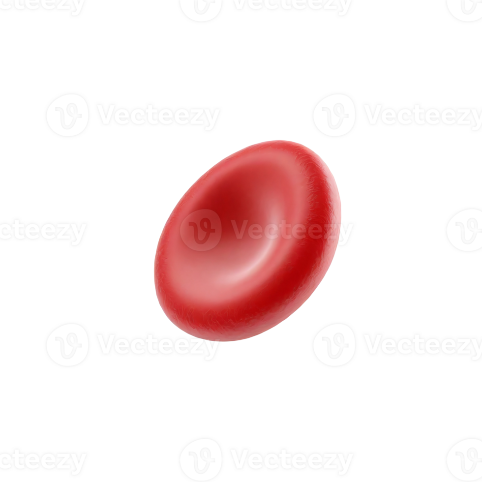 AI generated Detailed 3D render of red blood cells on a transparent background, showcasing the intricacies of human blood components. png
