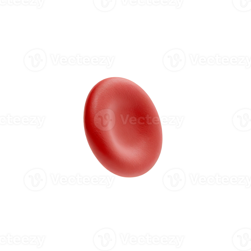 AI generated Detailed 3D render of red blood cells on a transparent background, showcasing the intricacies of human blood components. png