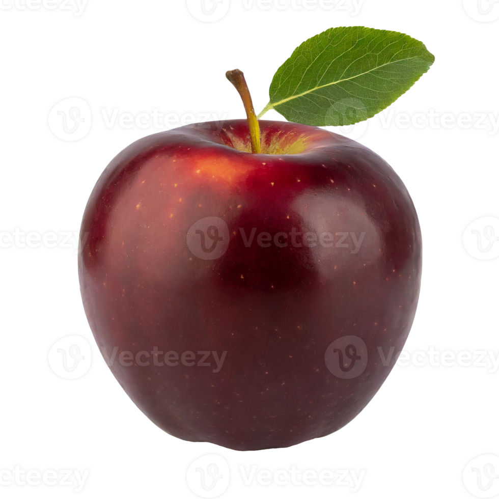 AI generated Luscious red apple on transparent background png