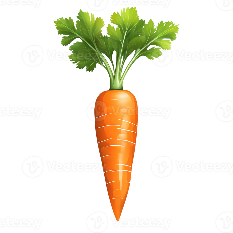 AI generated Watercolor illustration of a carrot, on transparent background png