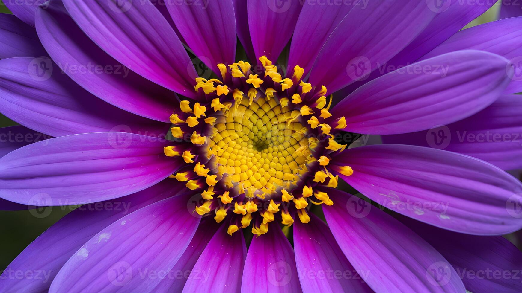 AI generated Violet flower macro shot creates a stunning and vibrant backdrop photo