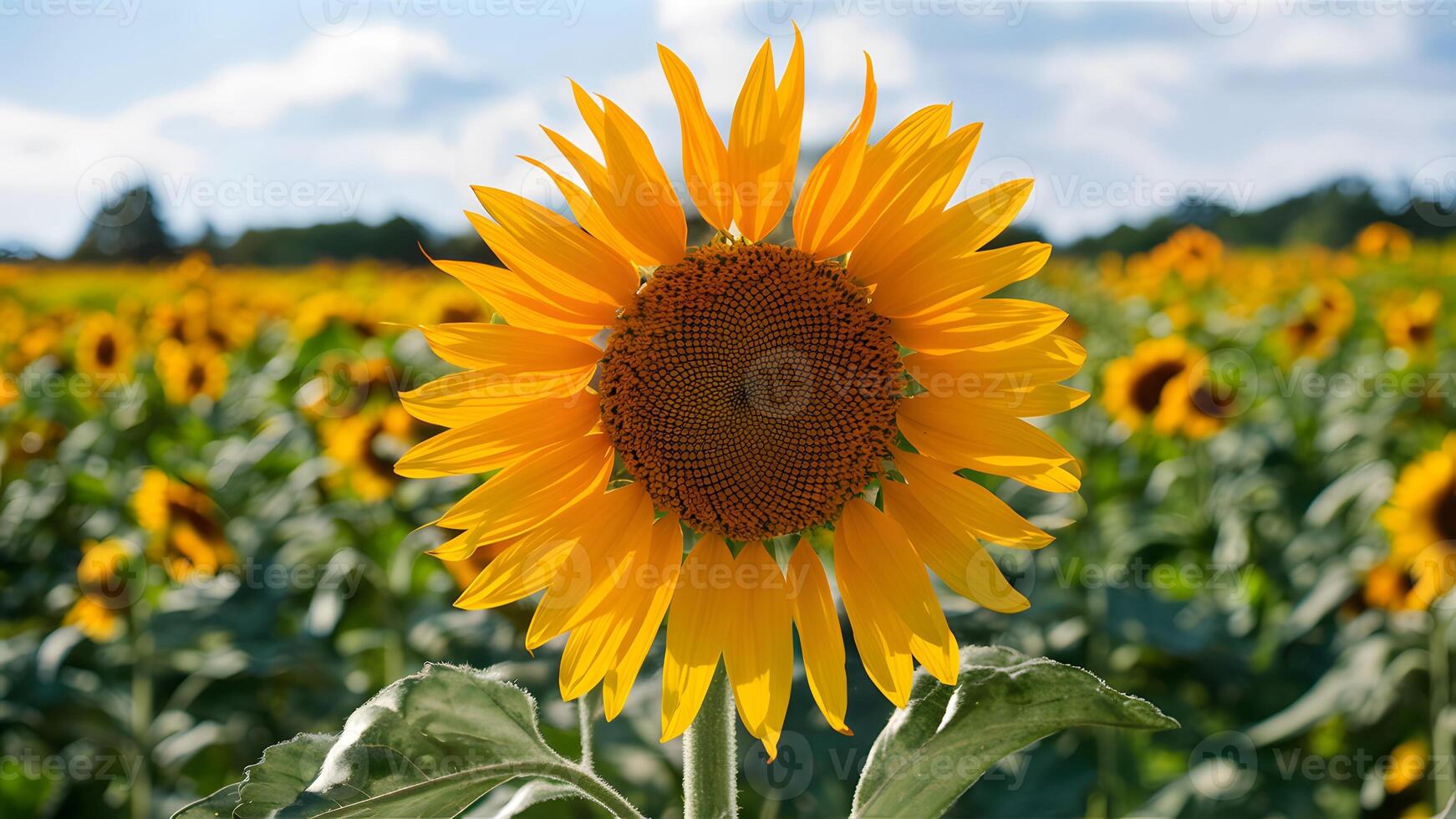 AI generated Sunflower with transparent background, additional PNG file available photo