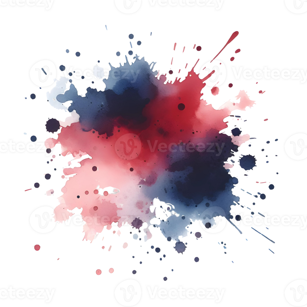 AI generated Abstract Watercolors Ink Blot Colors Splash png