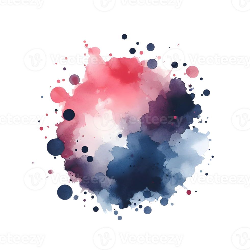 AI generated Abstract Watercolors Ink Blot Colors Splash png