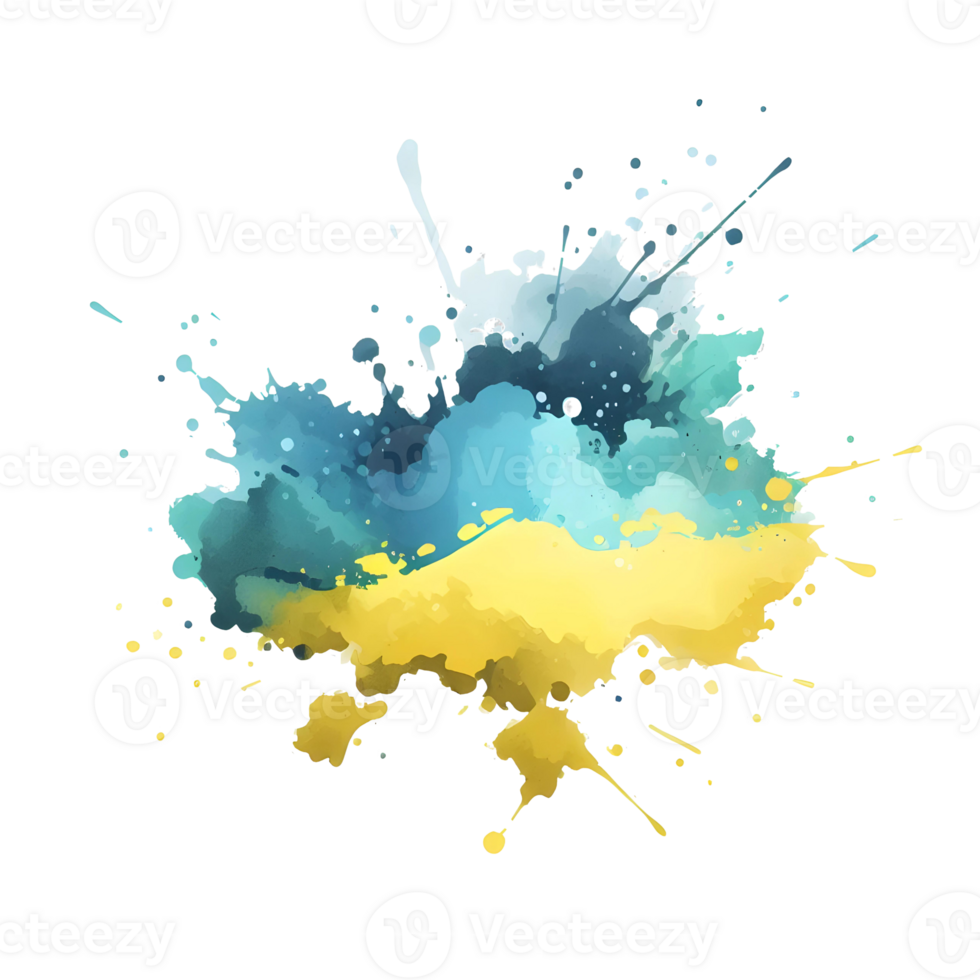 AI generated Abstract Watercolors Ink Blot Colors Splash png