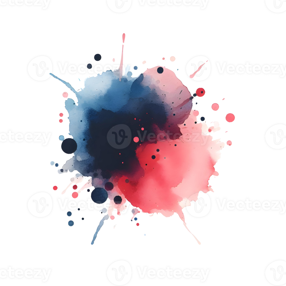 Abstract Splash Ink Blot Colors Watercolors png
