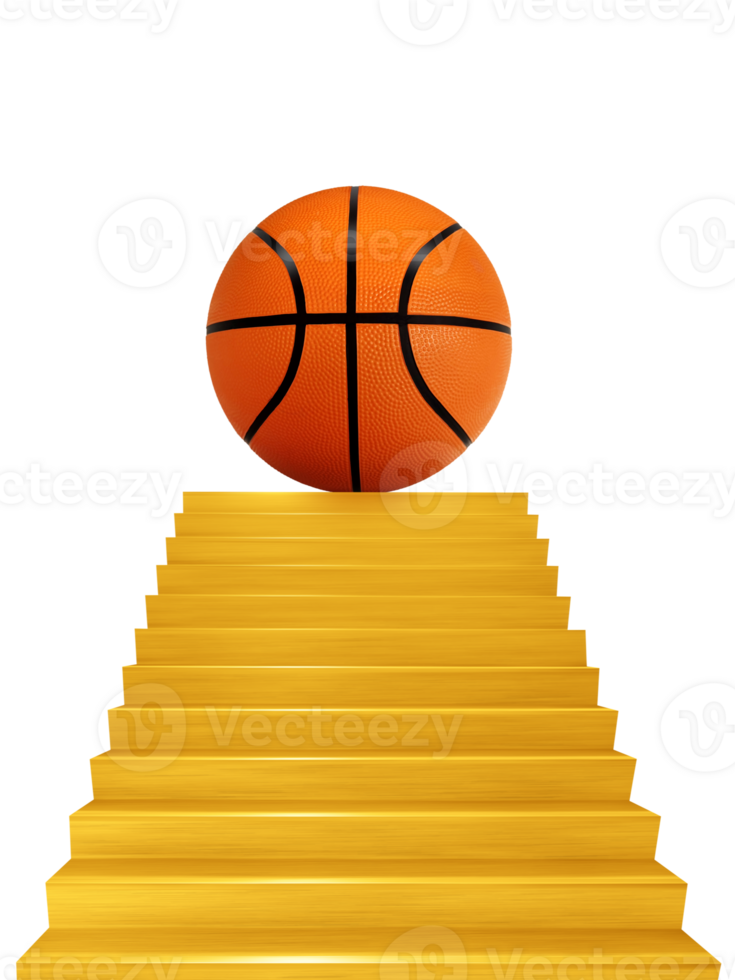 baloncesto en escalera oro color png transparente