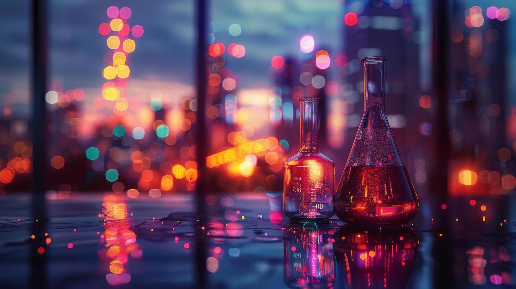 AI generated Assorted Bottles Arranged on Table photo