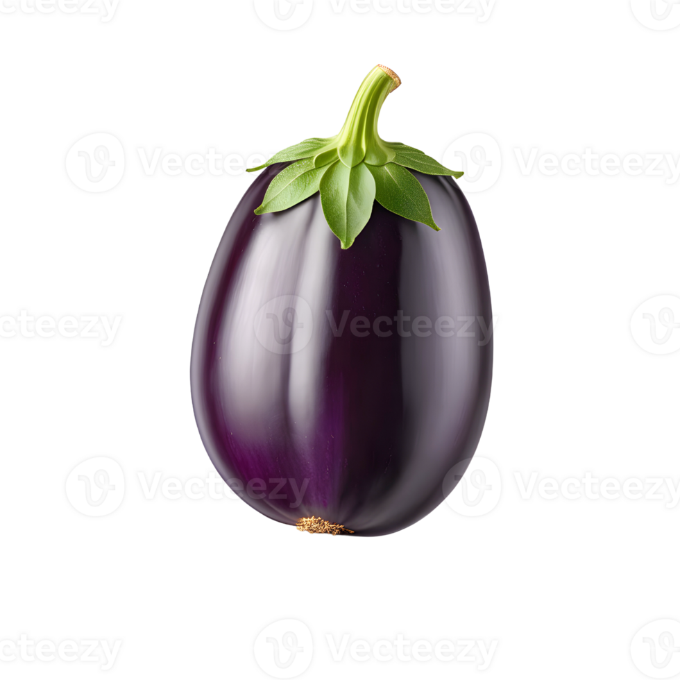 AI generated Eggplant isolated on transparent background png