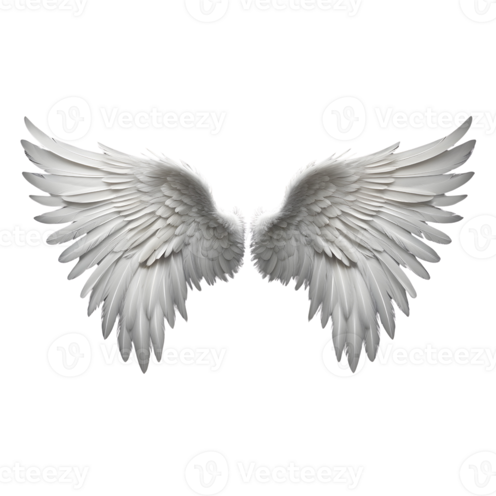 AI generated Angel wings isolated png