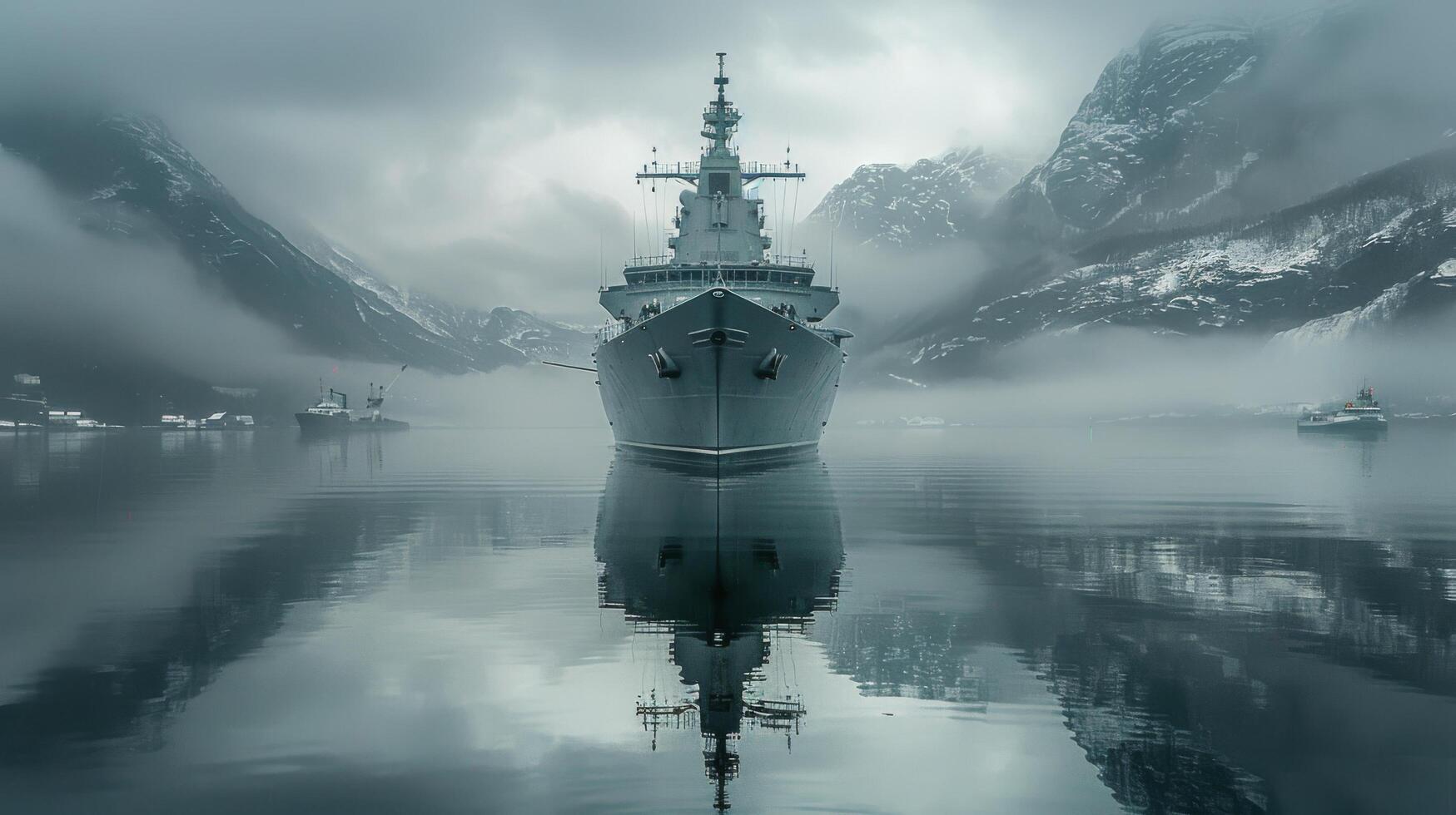 AI generated Large Boat Floating on Body of Water photo