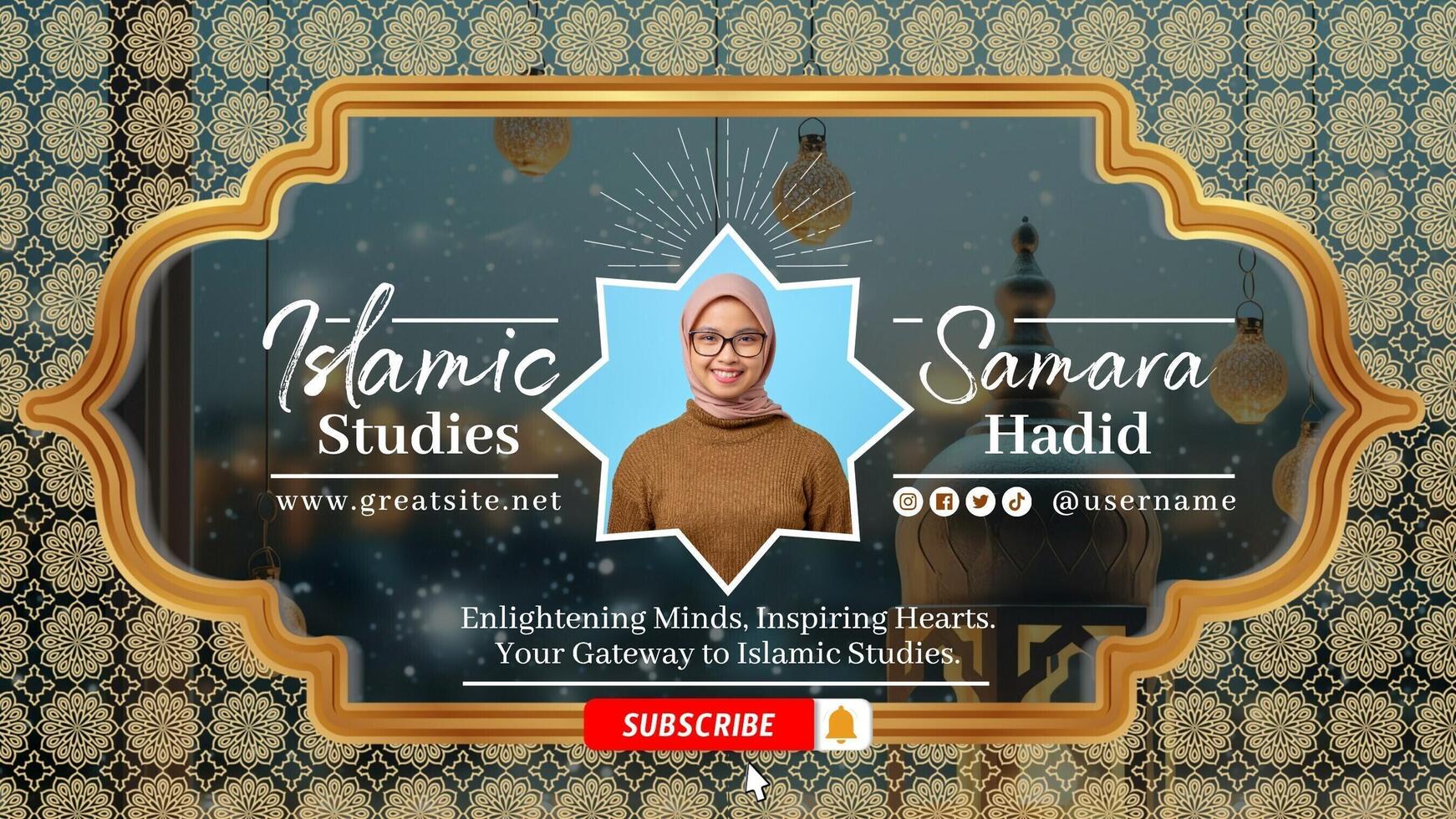 General Islamic Youtube Banner template