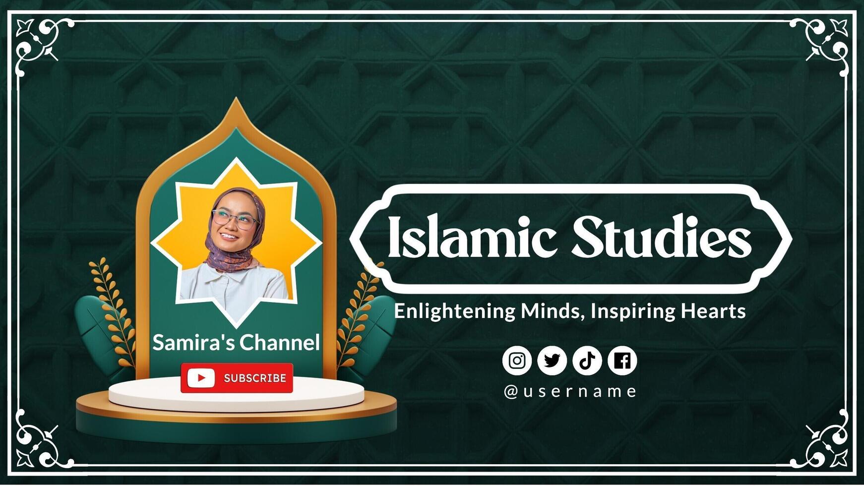 General Islamic Youtube Banner template