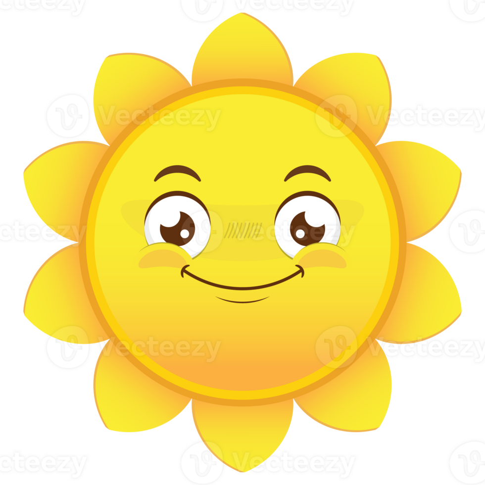 sun smile face cartoon cute png