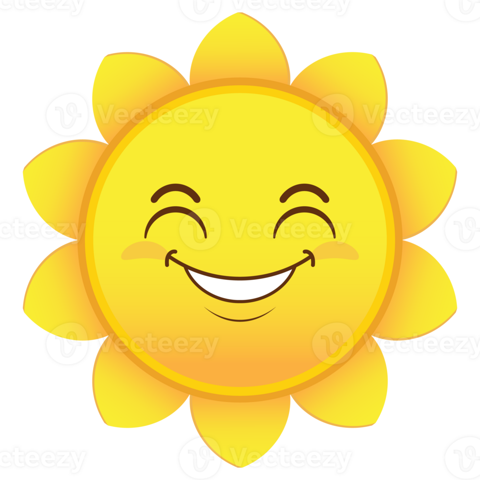 sun smile face cartoon cute png